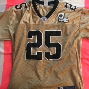 Authentic On Field Gold Reggie Bush Saints Jersey
